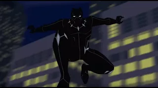 Black Panther action scenes from the cartoons Compilation(1996-2021)