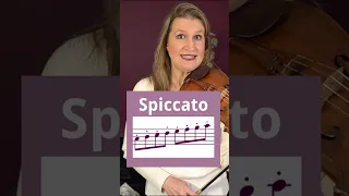 SPICCATO  basic beginner bow strokes on the violin #shorts