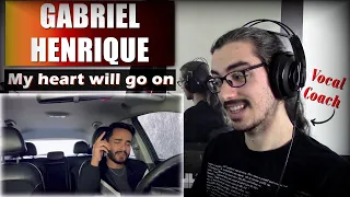 GABRIEL HENRIQUE singing Céline Dion IN THE CAR!! // REACTION & ANALYSIS by Vocal Coach (ITA)