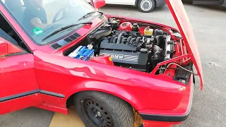 BMW E30 340i Mit V8 M62tuB44 aus dem E39: EWS off, 2x Lambda Vorkat und SAP deaktiviert. Mega Klang.