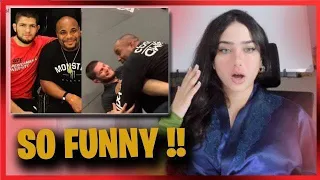 TWITCH STREAMER REACTION TO KHABIB AND DANIEL CORMIER FUNNY MOMENTS