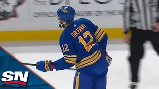 Sabres' Jordan Greenway Chips In Puck To Cap Off Perfect Passing Play vs. Stars