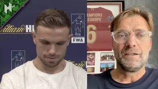 Jordan Henderson gets emotional as Jurgen Klopp pays tribute to the Liverpool captain