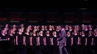 HughJackman The Aus Girls Choir Perform taste of New World tour