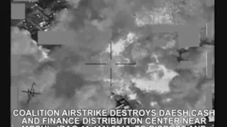 NATO Unclassified: Coalition Airstrike Destroys Daesh Finance Distribution, Mosul on Jan. 11, 2016.