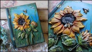 Box with sunflowers 💛💛💛