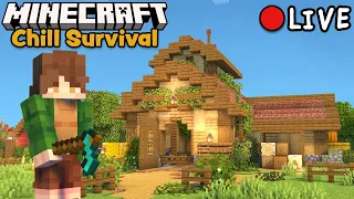 Working on the Cozy Farmland Transformation! - Minecraft Chill Survival