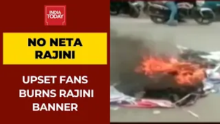 Heartbroken Rajinikanth Fans Protest Over His Decision To Not To Enter Politics