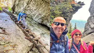 Grandfather Trail Hike - Cables & Ladders - Grandfather Mountain, NC - Hike Vlog 80