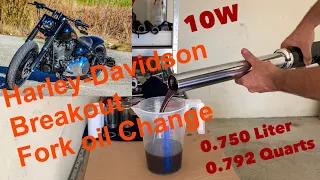 Harley-Davidson Breakout Fork Oil Change