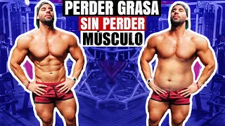 COMO PERDER GRASA SIN PERDER MÚSCULO (HÁGANLO!) | Gymtopz