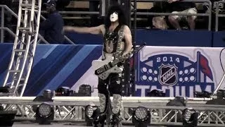 KISS 2nd Set at Dodger Stadium NHL Hockey Game 1-25-14