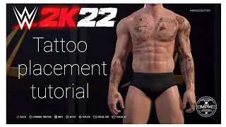 How to place tattoos on CAWS in WWE 2K22 (XBOX) Tattoo Placement Tutorial