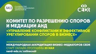 Управление конфликтами и эффективное регулирование споров в бизнесе