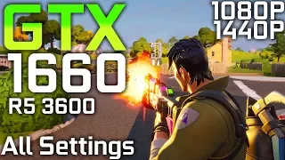 Fortnite Season 12 GTX 1660 + Ryzen 5 3600 | Low vs. Medium vs. High vs. Epic | 1080p 1440p