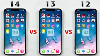 iPhone 14 vs iPhone 13 vs iPhone 12 SPEED TEST in 2023 - iOS 16.5 Ultimate SPEED TEST