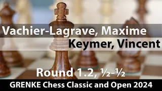 Vachier-Lagrave, Maxime (2755) -- Keymer, Vincent (2627), Classic Matches 2024 Rd 1.2, ½-½