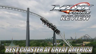 Maxx Force Review, Six Flags Great America S&S Air Launch Coaster | Best Ride at Great America!