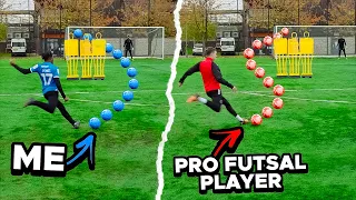 100 SHOT CHALLENGE VS PRO FUTSAL PLAYER