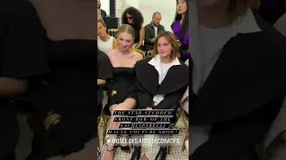 Hunter Schafer and Emma Watson at Schiaparelli Fashion Show. #emmawatson