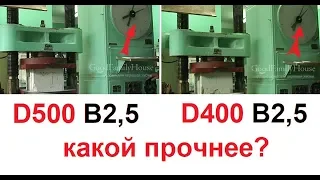 ГАЗОБЕТОН. Отрезвляющие лабораторные испытания. D400 В2,5  и  D500 В2,5.