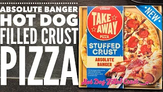 Iceland Take Away Absolute Banger Hot Dog Crust Pizza Review