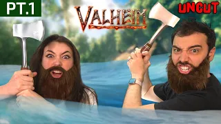 Husband and wife try Valheim for the first time (pt.1 uncut)