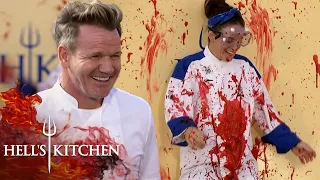 Hilarious Blind Taste Test With A Giant Cannon | Hell's Kitchen