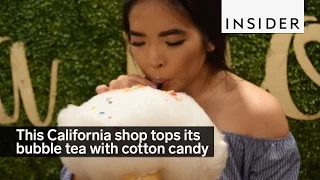 This California shop tops its bubble tea with cotton candy