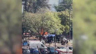 Video shows fire at Denver homeless camp explosion