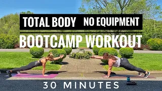 30 Minute Bodyweight Bootcamp with Brittney | Total Body Tabata + Cardio | All - Levels