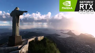 Microsoft Flight Simulator [RTX4090 4K Ultra Graphics] Bell 407 over Rio de Janeiro || Sunny/Rainy