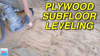 How To Plywood Floor Leveling for Laminate Flooring/ Nail Down Installation DIY MrYoucandoityourself