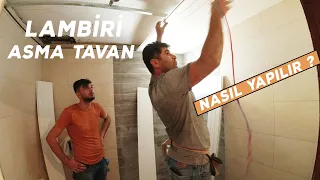 PLASTİK LAMBİRİ ASMA TAVAN NASIL YAPILIR ? Yapım aşaması baştan sona...