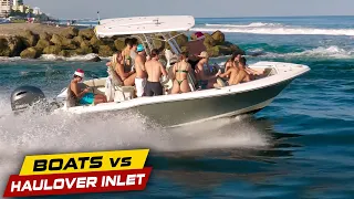 IS THIS BOAT OVERLOADED AT BOCA INLET?? | Boats vs Haulover Inlet
