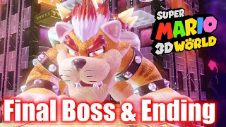 Super Mario 3D World - Final Boss & Ending - World Bowser Castle/The Great Tower of Bowser Land 100%