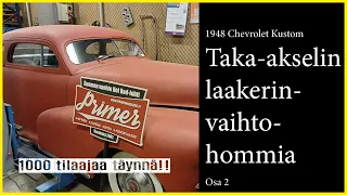 Osa 2. 1948 Chevrolet Kustomin takapyöränlaakerin vaihtohommia - kumpi antautui: Mies vai laakeri??