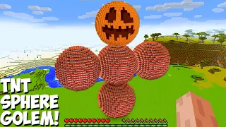 What if YOU SPAWN A GOLEM FROM THE BIGGEST TNT SPHERES in Minecraft ? LARGEST ROUND TNT GOLEM !