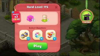 Gardenscapes Level 175 Walkthrough "No Boosters Used"