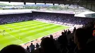 Leeds United supporters singing Marching On Together at Elland Road