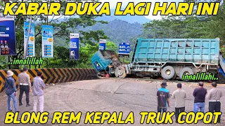 Kabar Duka Hari Ini‼️Truk Batu Bara Rem Blong di Sitinjau Lauik, Mengerikan Kepala Truk Sampai Copot