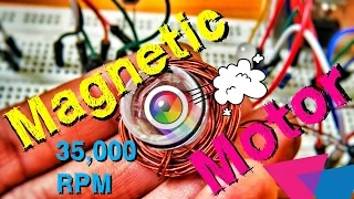 Highest Speed DC Electric Motor With Coil & Magnet Tutorial !