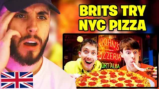 Brit Reacts to Brits try New York’s Best Pizza for the first time!!