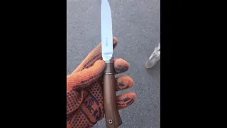 Нож из тепрловозного клапана ссср