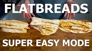 3 SUPER EASY And Delicious Flatbread Recipes Everyone Should Know How To Make! No Oven | No Yeast