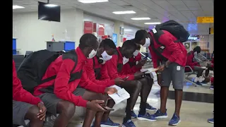 The Uganda U20 team (Hippos) en route to Tanzania for the AFCON U20 qualifiers