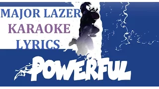 MAJOR LAZER - POWERFUL KARAOKE COVER LYRICS