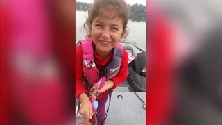 Little Girl Catches Big Fish With BARBIE POLE  | What's Trending Now