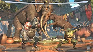 Gorilla Grodd vs Leonardo TMNT (Hardest AI) - INJUSTICE 2 level handicap & competitive mode Match