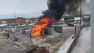 Пожар в Нижневартовске (Теплеееее)